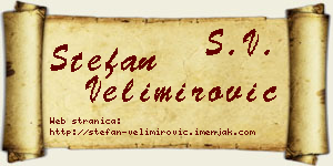 Stefan Velimirović vizit kartica